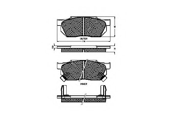 set placute frana,frana disc