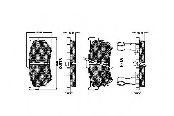 set placute frana,frana disc