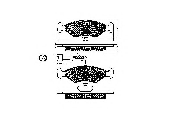 set placute frana,frana disc