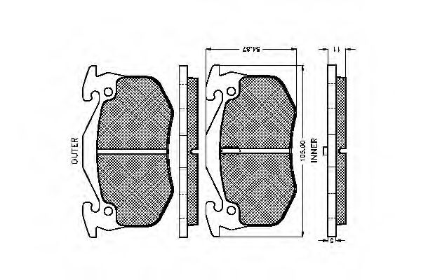 set placute frana,frana disc