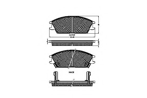 set placute frana,frana disc