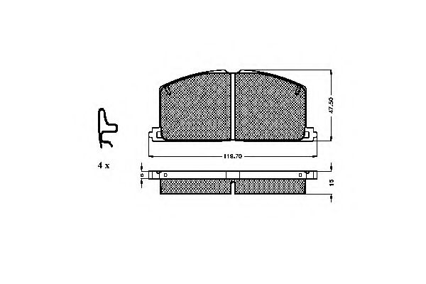 set placute frana,frana disc