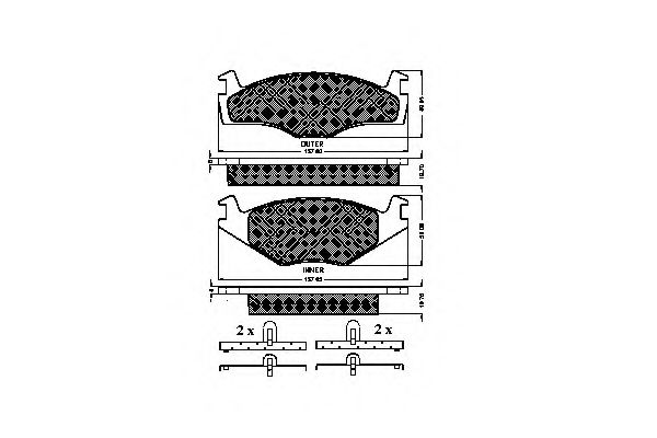 set placute frana,frana disc