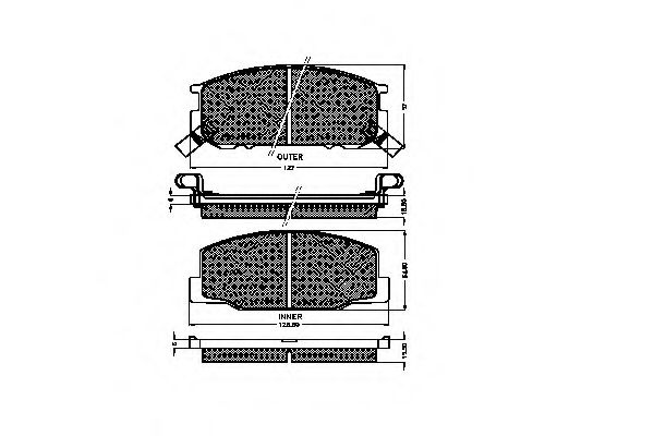 set placute frana,frana disc