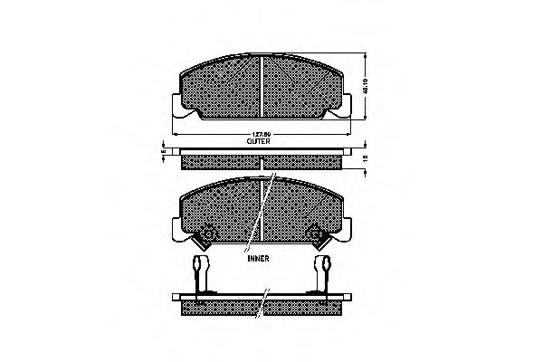 set placute frana,frana disc