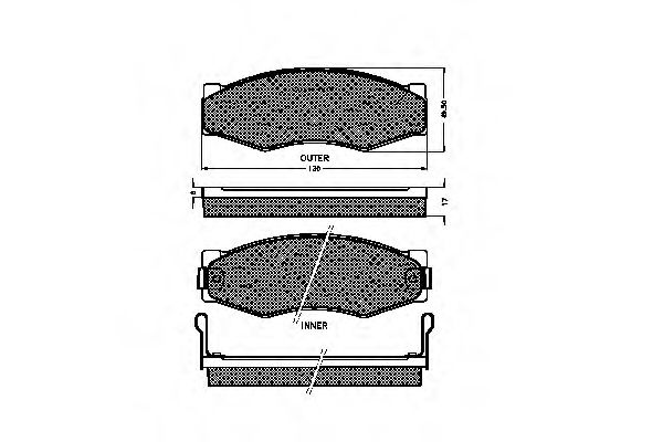 set placute frana,frana disc