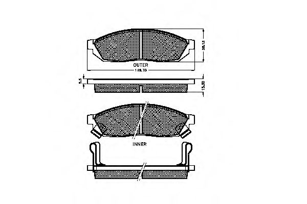 set placute frana,frana disc