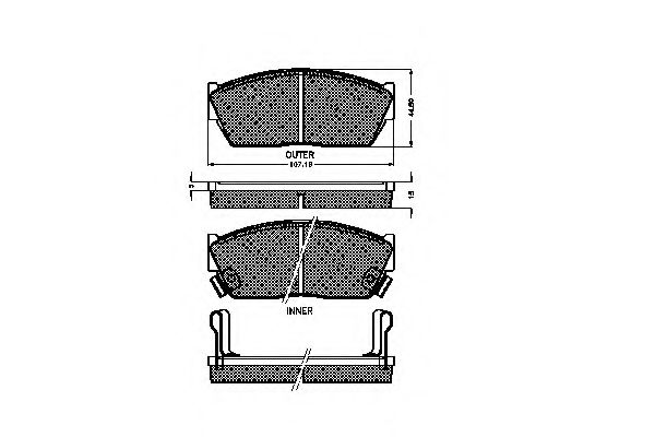 set placute frana,frana disc