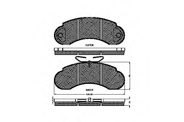 set placute frana,frana disc