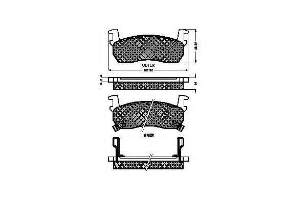 set placute frana,frana disc