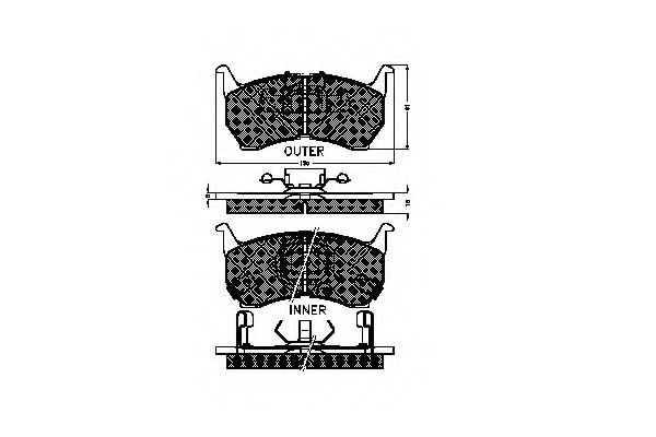 set placute frana,frana disc