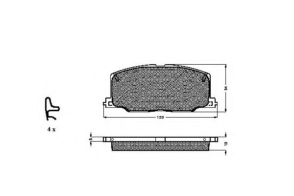 set placute frana,frana disc