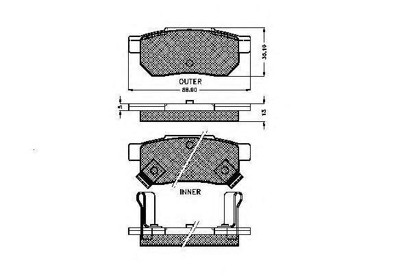 set placute frana,frana disc