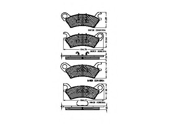 set placute frana,frana disc