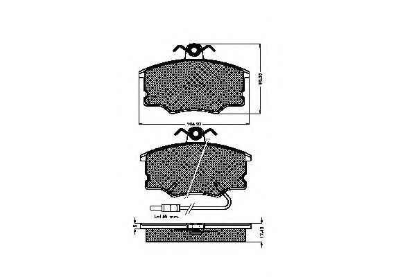 set placute frana,frana disc