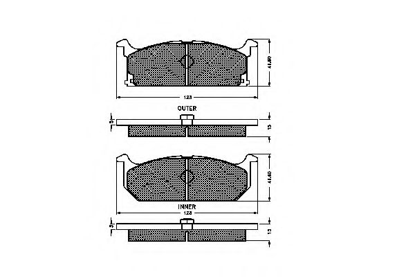 set placute frana,frana disc