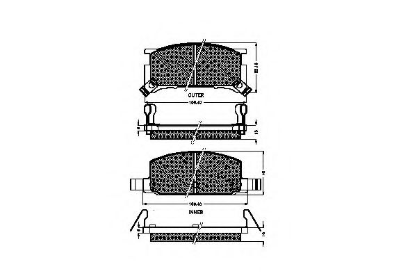 set placute frana,frana disc