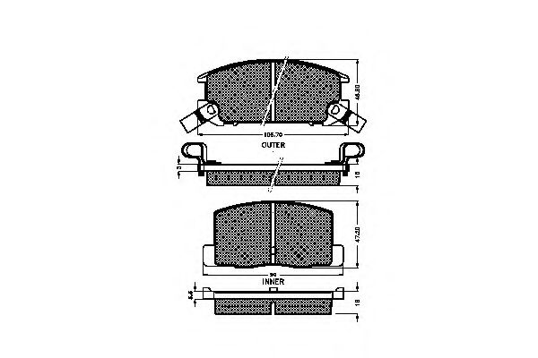 set placute frana,frana disc