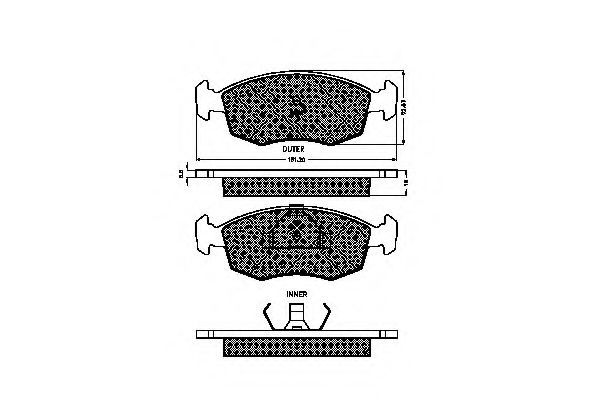 set placute frana,frana disc