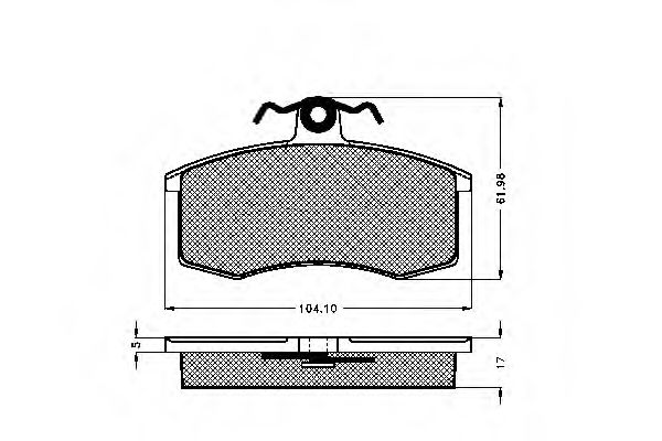 set placute frana,frana disc