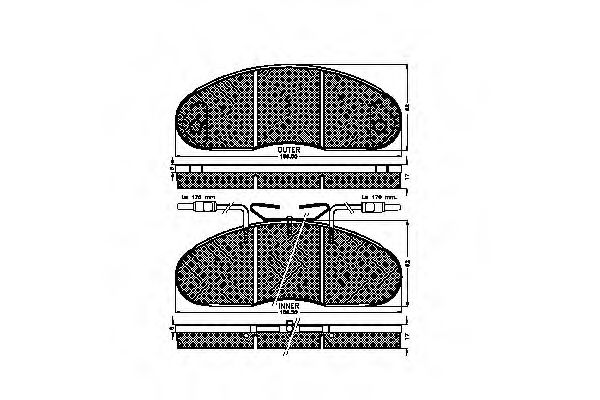 set placute frana,frana disc