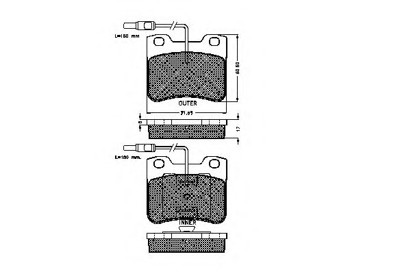 set placute frana,frana disc