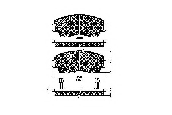 set placute frana,frana disc