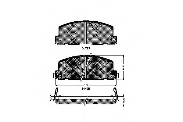 set placute frana,frana disc