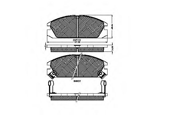 set placute frana,frana disc