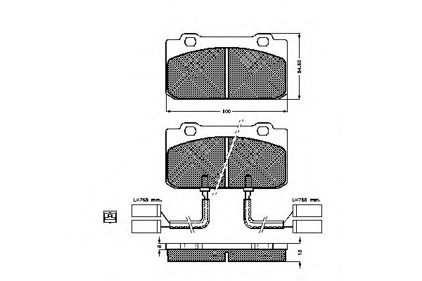 set placute frana,frana disc