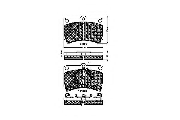 set placute frana,frana disc