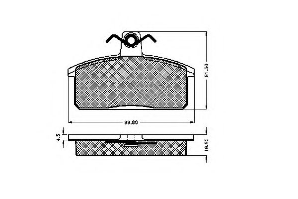 set placute frana,frana disc