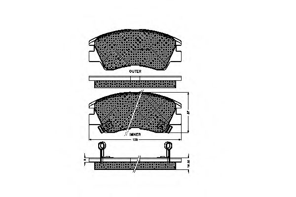 set placute frana,frana disc