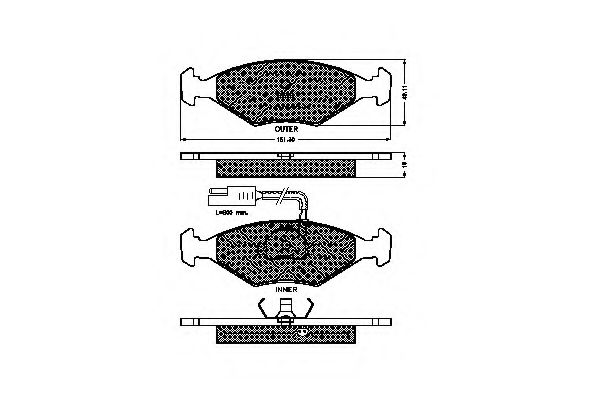 set placute frana,frana disc