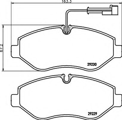 set placute frana,frana disc