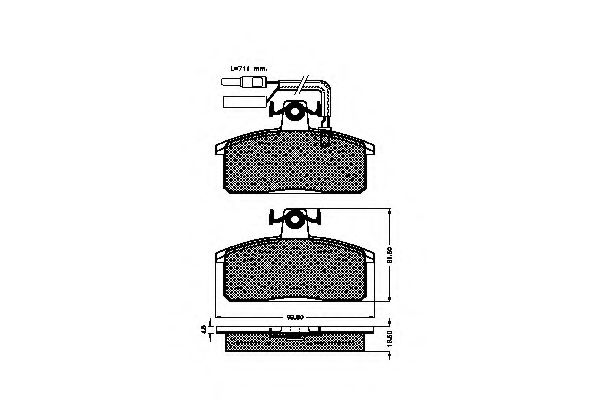 set placute frana,frana disc