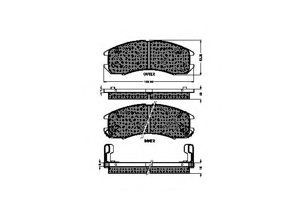 set placute frana,frana disc