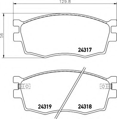 set placute frana,frana disc