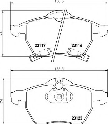 set placute frana,frana disc