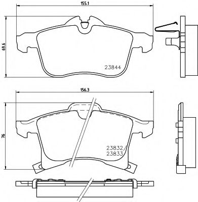 set placute frana,frana disc