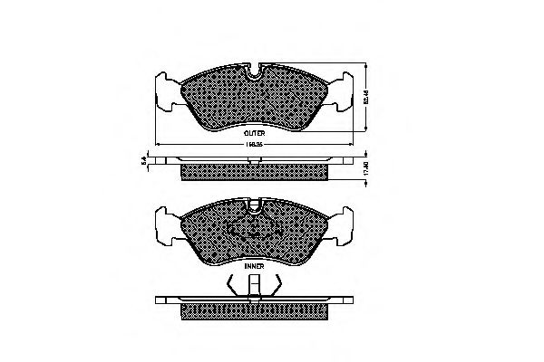 set placute frana,frana disc