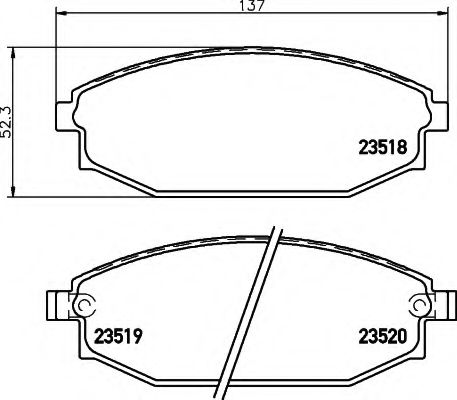 set placute frana,frana disc