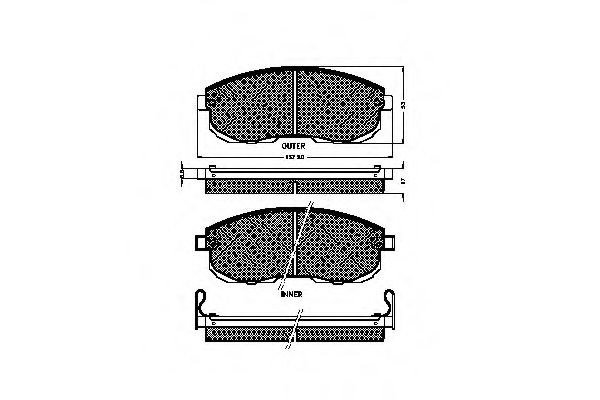 set placute frana,frana disc