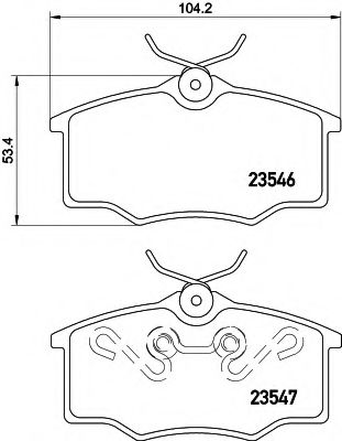 set placute frana,frana disc