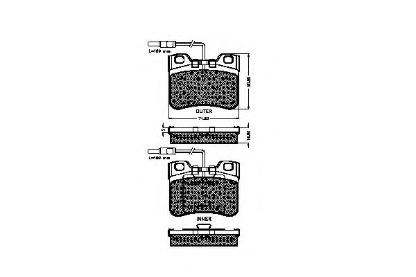 set placute frana,frana disc