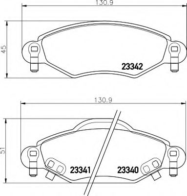 set placute frana,frana disc