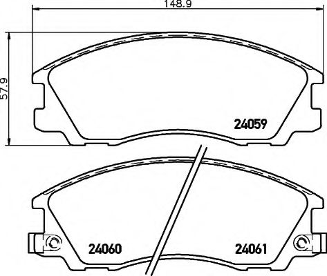 set placute frana,frana disc