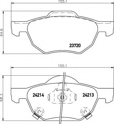 set placute frana,frana disc