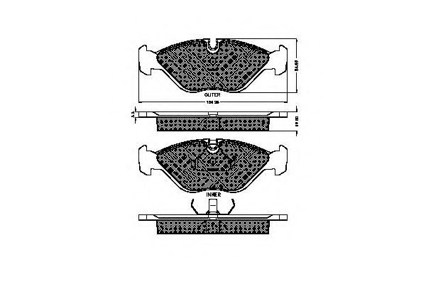 set placute frana,frana disc