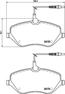 set placute frana,frana disc